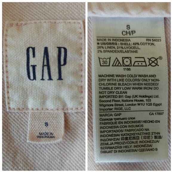 GAP pale pink tencel utility jacket sz S - Picture 12 of 12